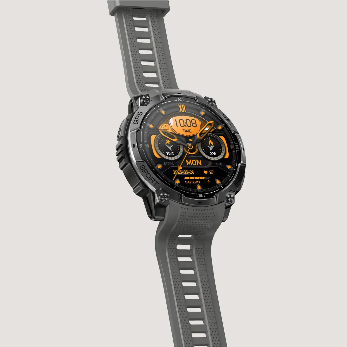 Tough Smartwatch for Men with LED Torch