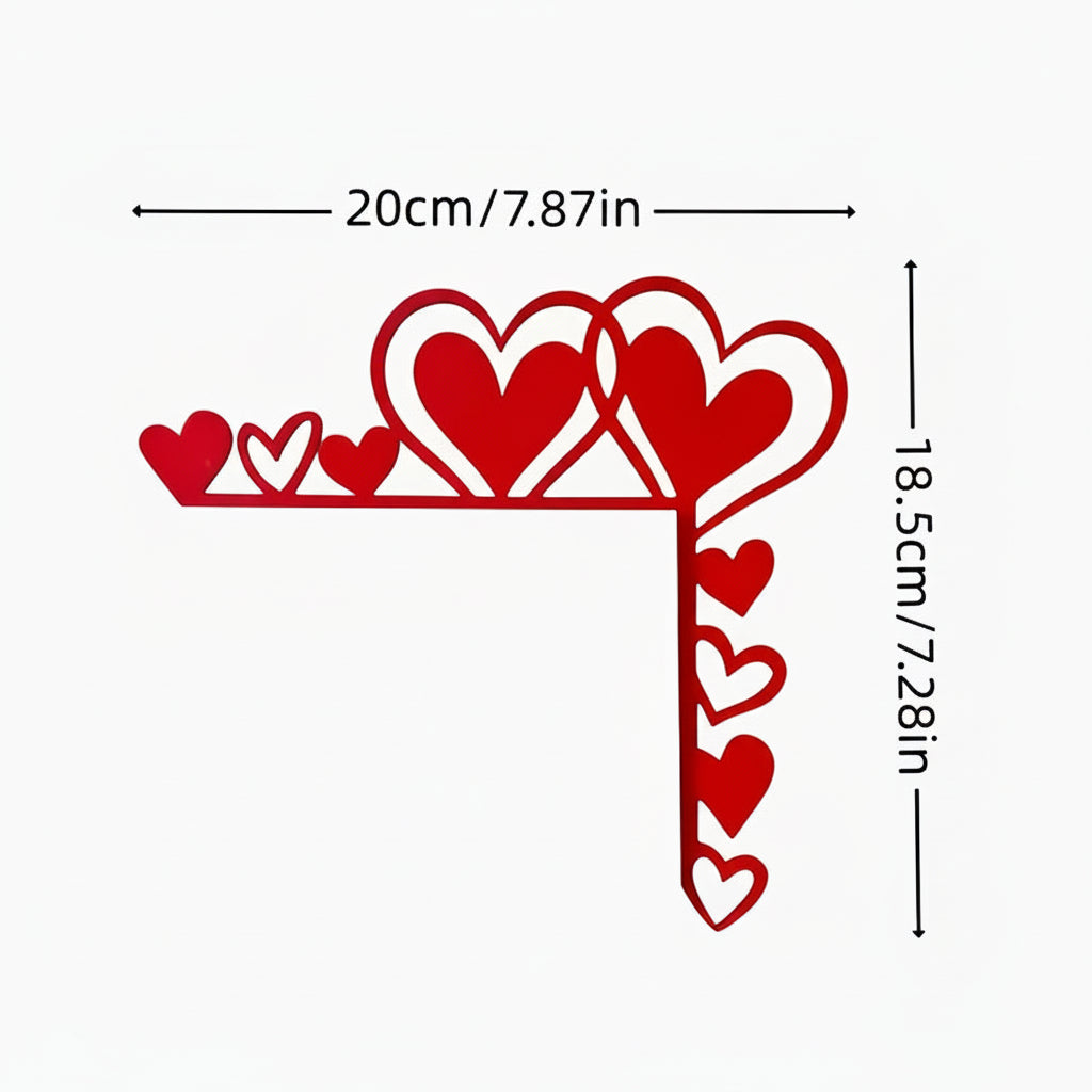 Wall Art Heart Frame Mirror Sticker Acrylic Room Decor
