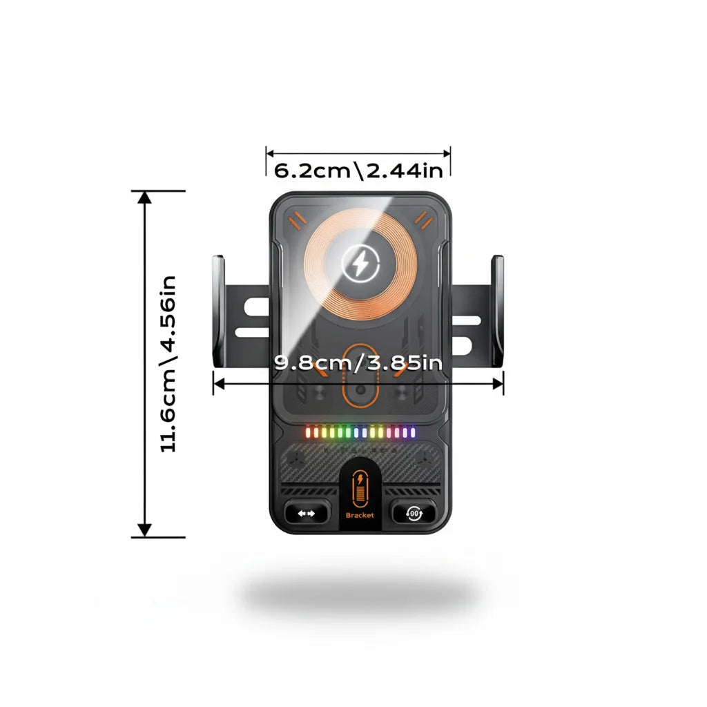 Phone Holder Wireless Charging Car Mount Auto Clamp Vent