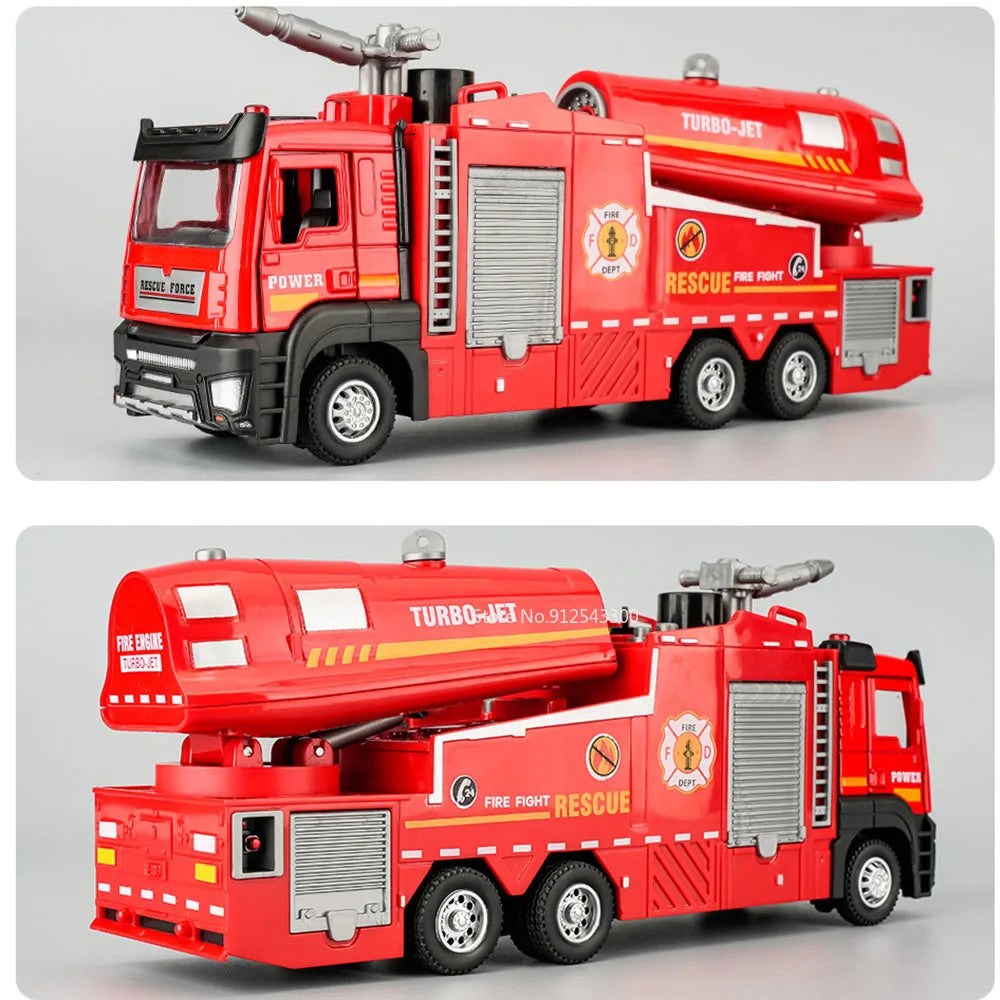 1:32 Scale Water Spray Fire Truck Model Ladder
