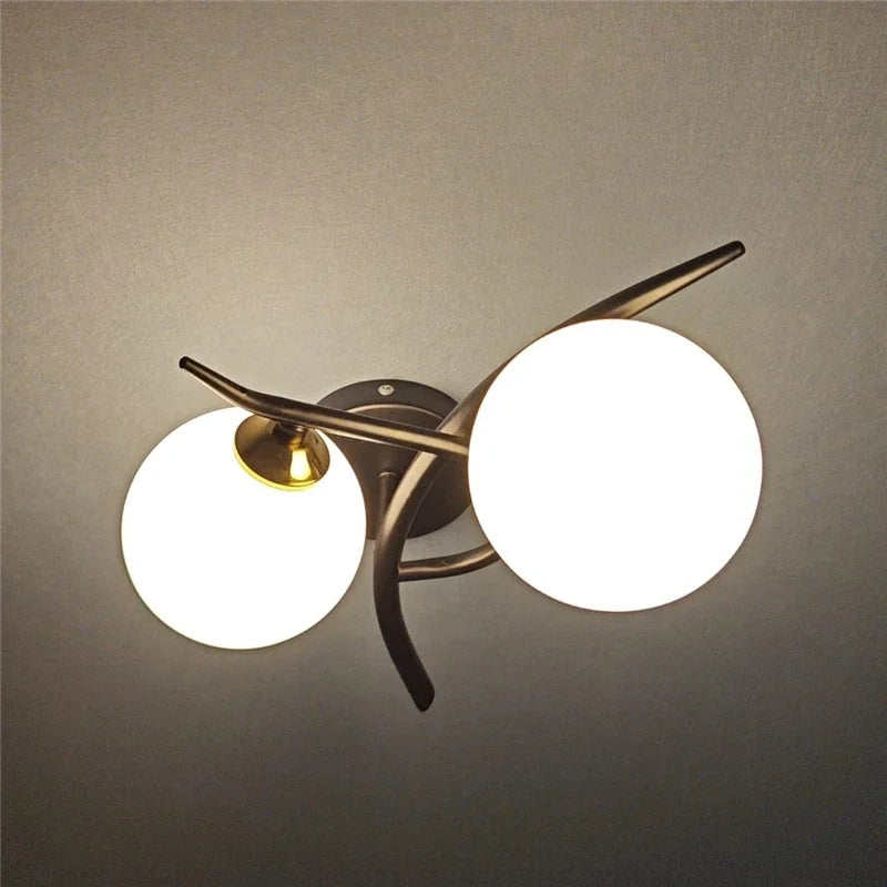 Nordic Dual Globe LED Design Wall Light