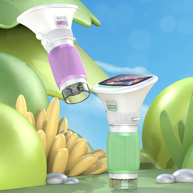 Children's Handheld Microscope with Rotating Focus and 2.4-Inch