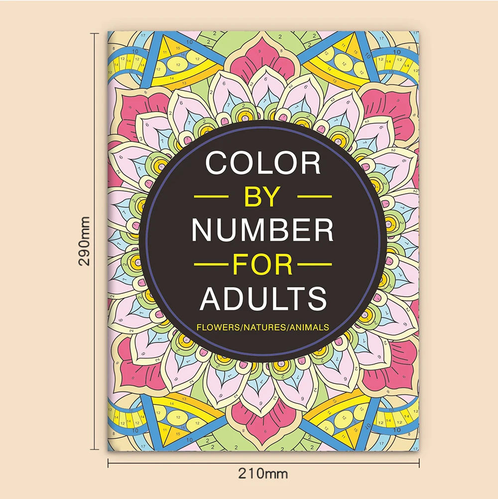 37 Themes Color by Number Book for Adults