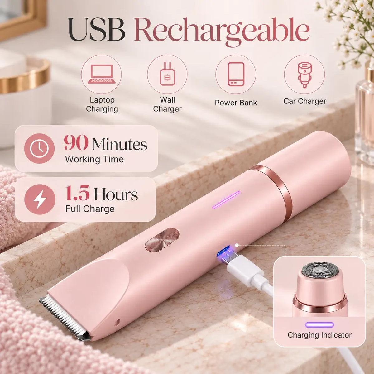 2-in-1 Dual Comfort Bikini Hair Trimmer