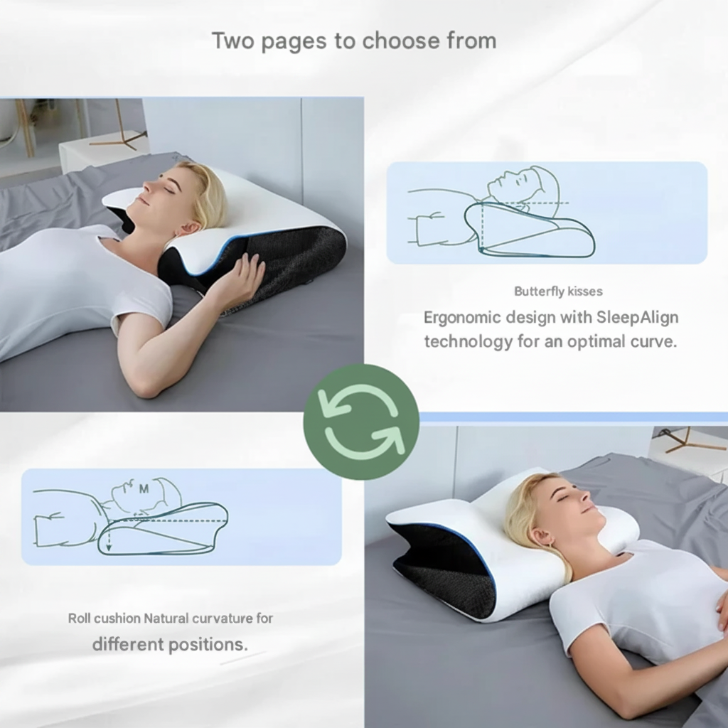 Pillow Side Sleepers Memory Foam Ergonomic Design