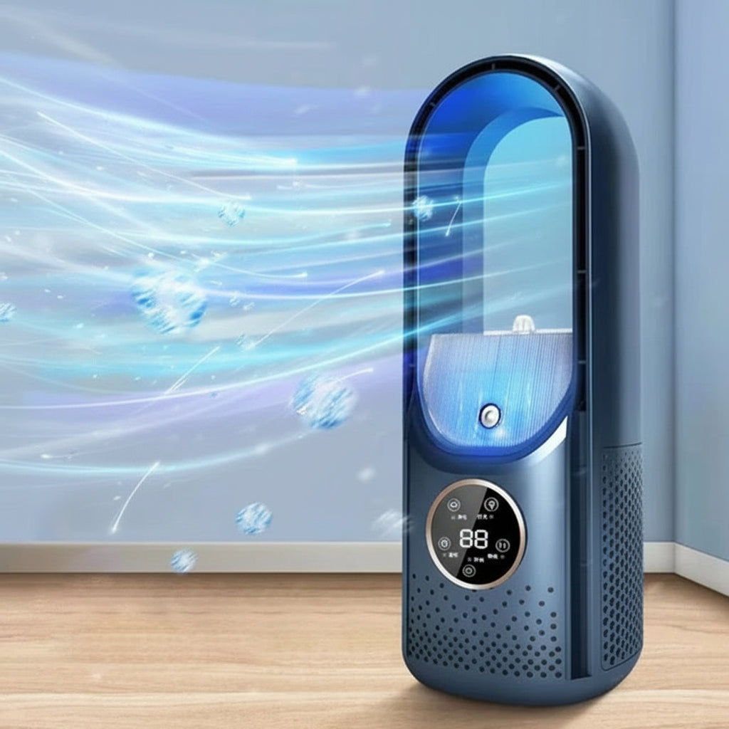 Portable Air Conditioner Evaporative Cooling Bladeless Fan