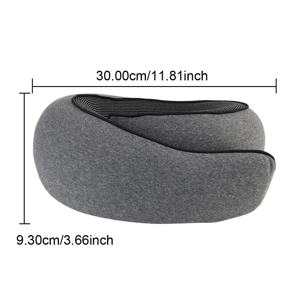 Travel Neck Pillow Memory Foam U-Shaped Neck Roll