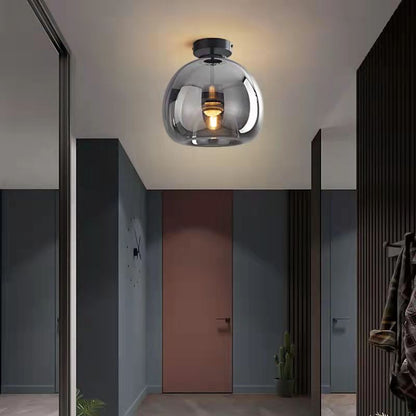 Nordic Glass Ball Ceiling Light | Semi-Flush Mount