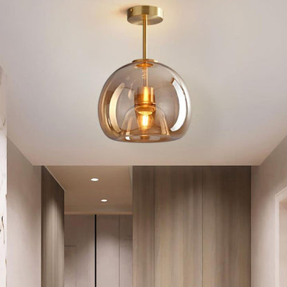 Nordic Glass Ball Ceiling Light | Semi-Flush Mount