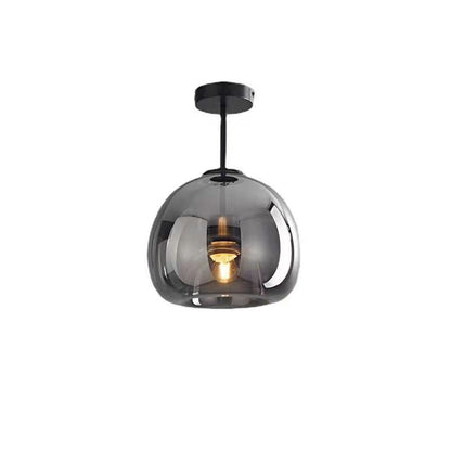 Nordic Glass Ball Ceiling Light | Semi-Flush Mount