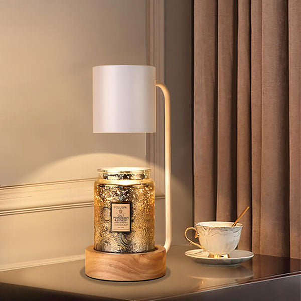 Japanese Minimalist Table Lamp | Wood & Metal Design