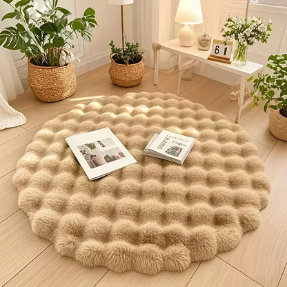 Cloud Comfort Round Bubble Rug | Soft Fluffy Circle Carpet
