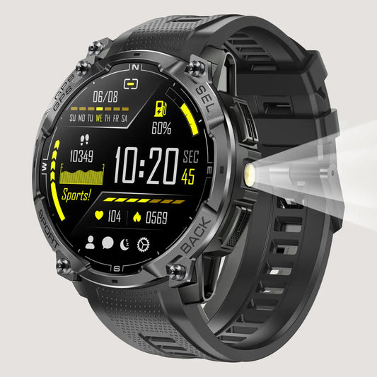 Tough Smartwatch for Men with LED Flashlight