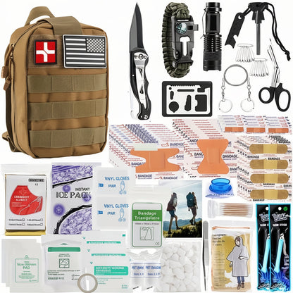 Tactical Survival Gear Backpack Multi Tool First Aid Kit