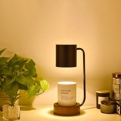 Japanese Minimalist Table Lamp | Wood & Metal Design