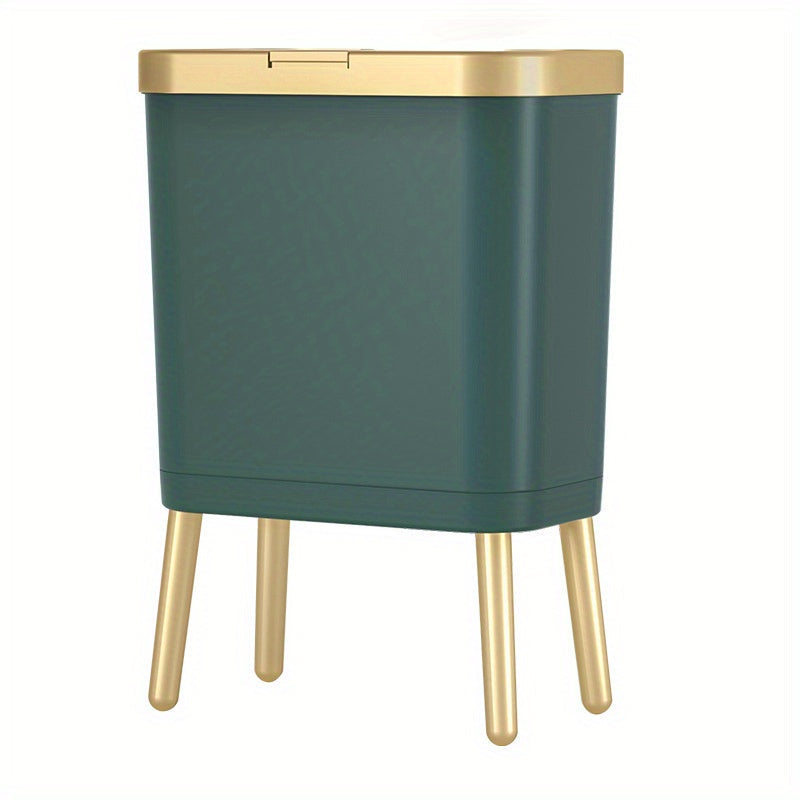 15L Modern Odour-Sealing Trash Can with Elevated Legs | Stylish Waste Bin for Kitchen, Living & Bathroom