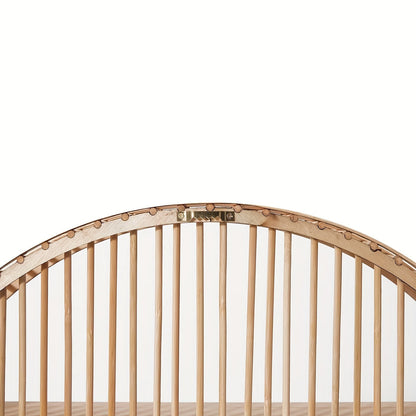 Round Bamboo Wall Shelf | Handmade Boho Floating Organizer