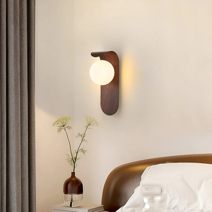 Icar Scandinavian LED Wall Lamp | Minimalist Wooden Design