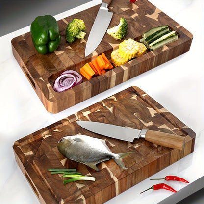 Acacia Wood Cutting Board | Durable End Grain Kitchen Chopping Block