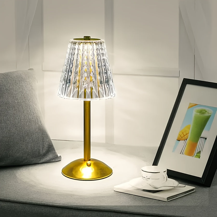 Crystal Touch Table Lamp | USB Rechargeable