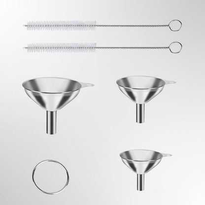 Stainless Steel Funnel Set 3 Sizes Kitchen Bottles Spices