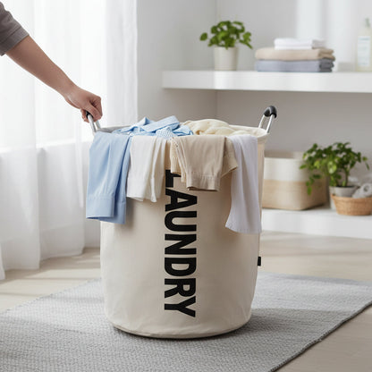 Laundry Hamper Large Foldable Waterproof Fabric Basket