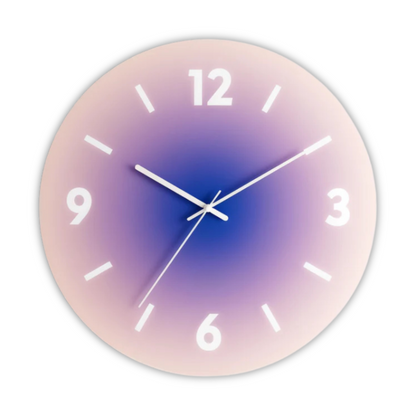 Sunset Glass Wall Clock | Modern Gradient Design
