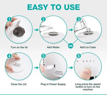 lightweight portable desk fan with carry handle