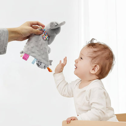 Baby Security Blanket Elephant Plush Lovey Comforter
