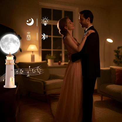 Night Light Projection Lighthouse LED Room Decor Lamp