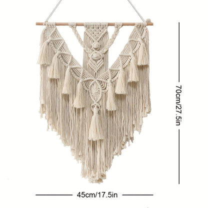 Bohemian Macrame Wall Hanging | Handcrafted Woven Tapestry