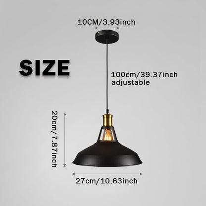 Industrial Metal Pendant Light | Retro Loft Style