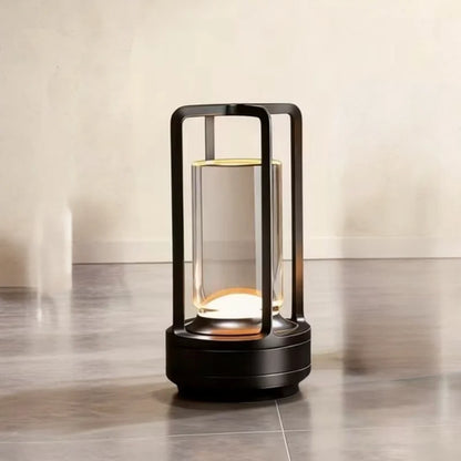 Table Lamp Modern Metal Cylinder LED Light Decor Accent