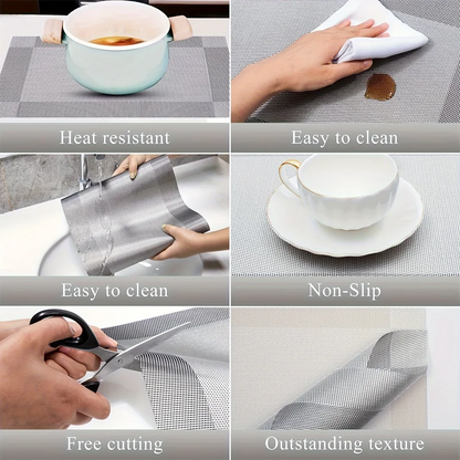 PlaciMat | Heat-Resistant PVC Placemats | Washable & Non-Slip Table Mats