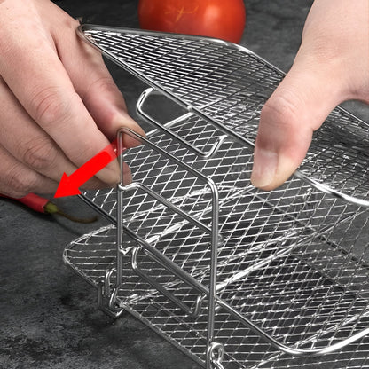 Air Fryer Rack Stackable Kitchen Cooking Tray