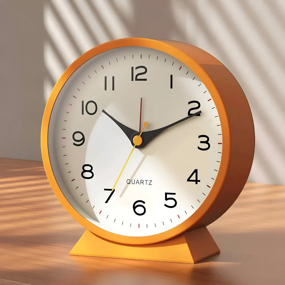 Alarm Clock Silent Quartz Vintage Table Clock