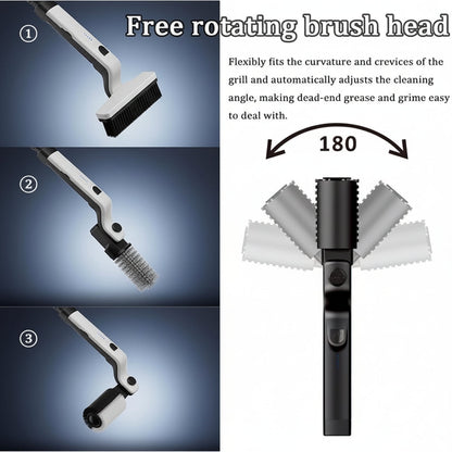 Grill Brush Electric Rechargeable Stainless Steel BBQ Cleaner