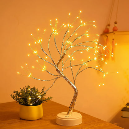 Table Lamp Decorative Bonsai Tree LED Light Cozy Home Decor
