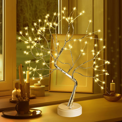 Table Lamp Decorative Bonsai Tree LED Light Cozy Home Decor