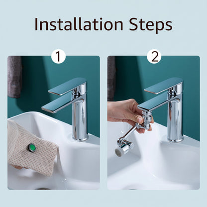 Faucet Extender Rotating Splash Filter Copper Aerator Attachment
