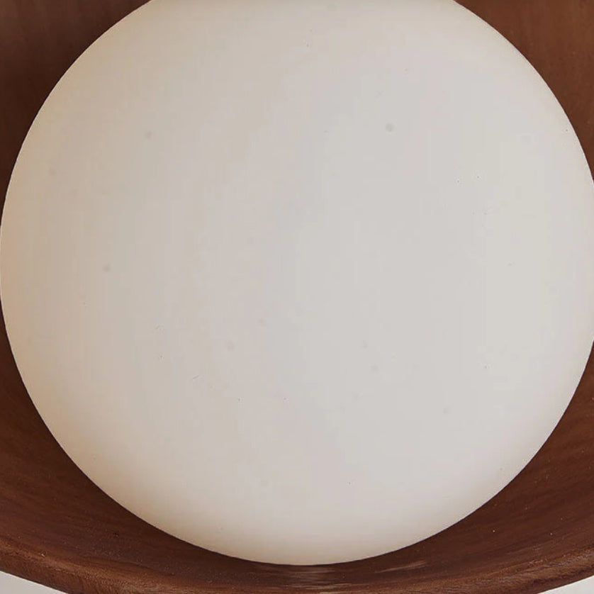Modern Minimalist Round Wall Sconce | Resin & Iron Accent Light