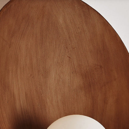 Modern Minimalist Round Wall Sconce | Resin & Iron Accent Light