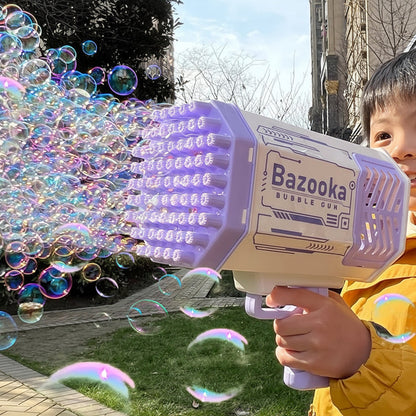 Bubble Gun LED Bubble Blower Toy Outdoor Kids Play