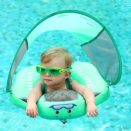 Baby Pool Float Infant Swim Float Canopy Shade