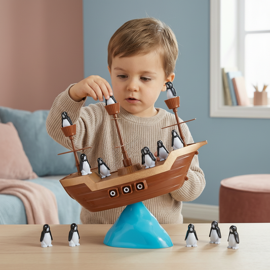 Balancing Game Kids Pirate Ship Penguin Stacking Board Game