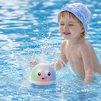 Bath Toy Automatic Water Sprinkler Whale Light Spinner