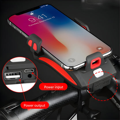 Bike Light Phone Mount Powerbank Horn Combo Accessory
