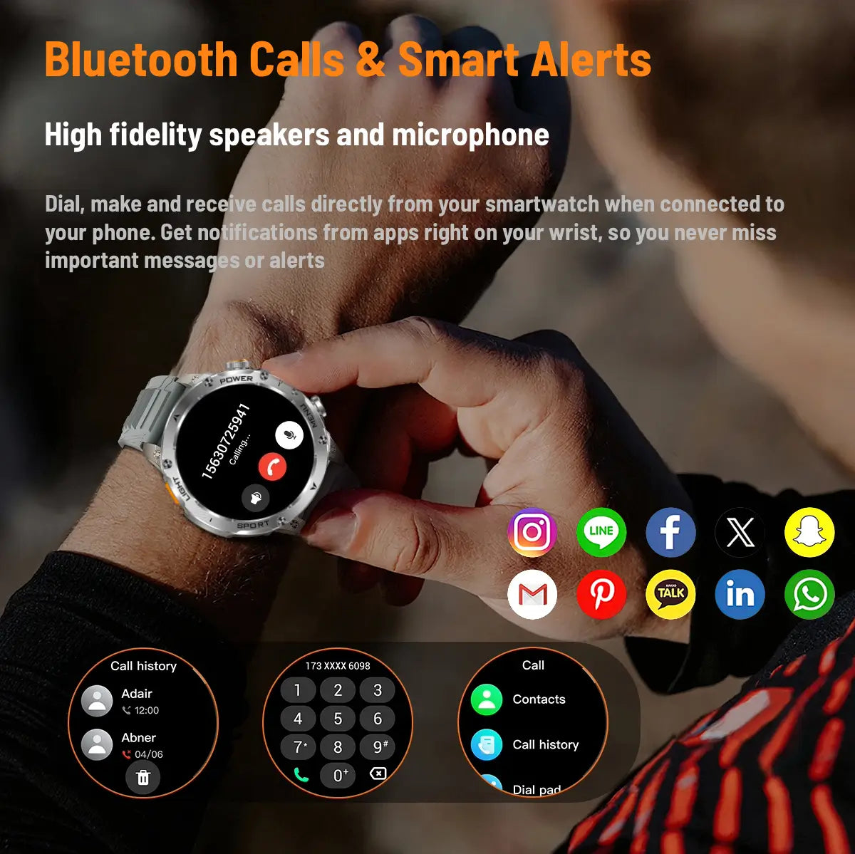 smartwatch with bluetooth calling