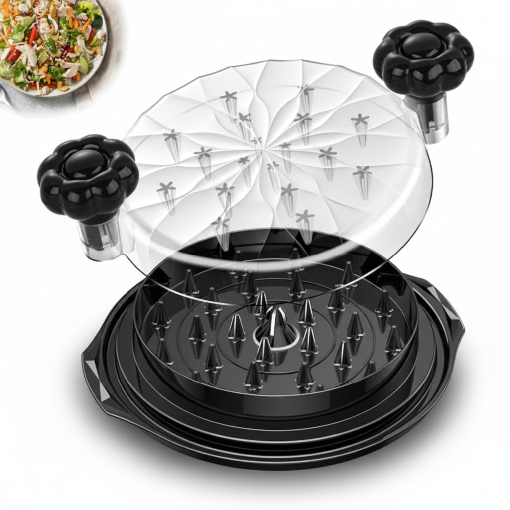 Kitchen Tool Manual Meat Shredder Glass Bowl Non Slip Base