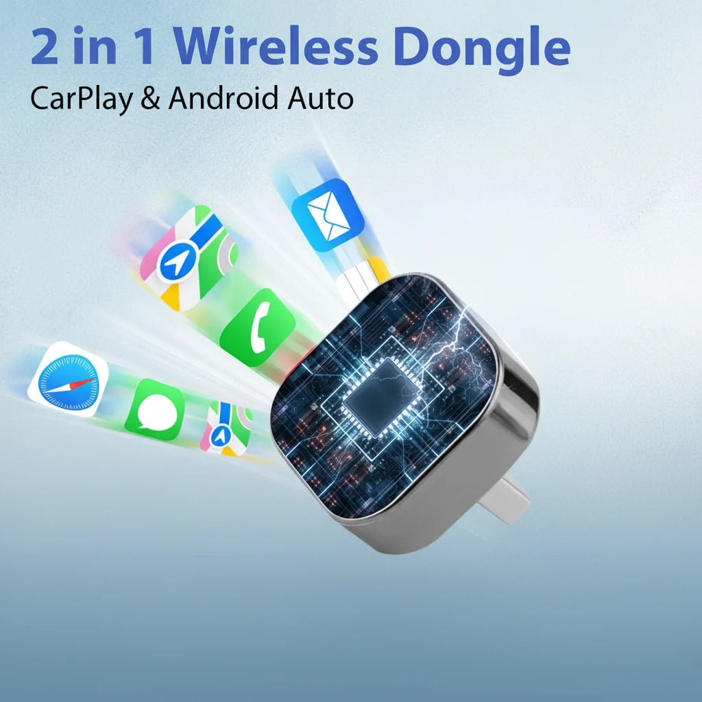 Wireless CarPlay Adapter Android Auto USB Plug Play Dongle